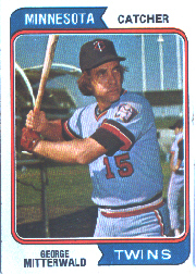 1974 Topps Baseball Cards      249     George Mitterwald
